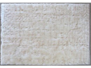 7' 10" X 10' Ivory And Beige Faux Fur Rug