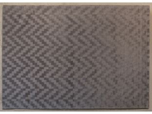8' X 11' Slate Gray Hand Loomed Geometric Wool Rug