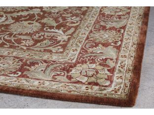 9'3" X 13'  Brown Persian Style Tufted Wool Rug