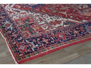 8'4"  X 11'6" Hand Knotted Heriz Persian Rug 