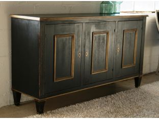 Louis XVI Buffet in Powder Black with Gold