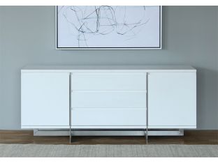 Remi Dining Buffet in Matte White