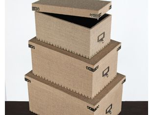 Set of 3 Corbin Storage Boxes
