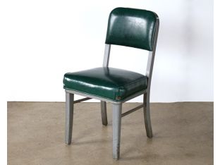 Green Vinyl Steelcase Side Chair