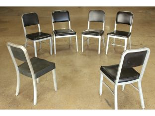 Black Vinyl Steelcase Side Chairs