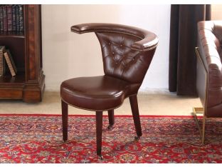 Academy Leather Chair with Nailhead Trim
