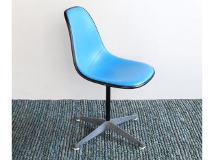 Blue Vinyl Herman Miller Eames Shell Chair, Vintage 1970's