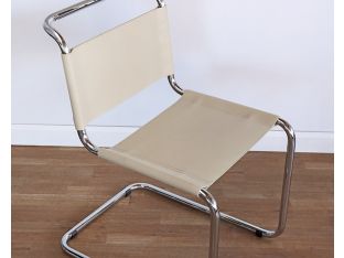 Ivory & Chrome Side Chair