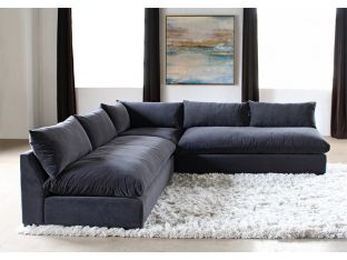 Grant 3 Piece Sectional in Charcoal
