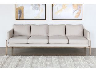Natural Oak Track Sofa with Ivory Upholstery