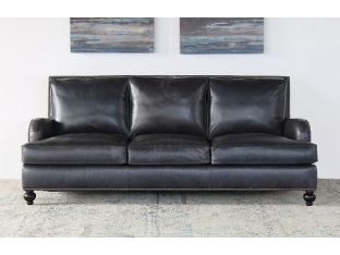 Smokey Grey Leather George Smith Sofa