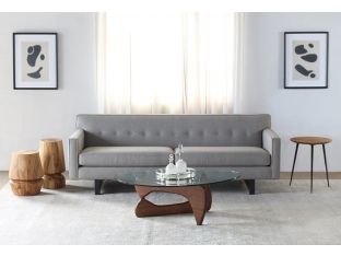 Cement Cross Hatch Subtle Multi Color Woven Sofa 