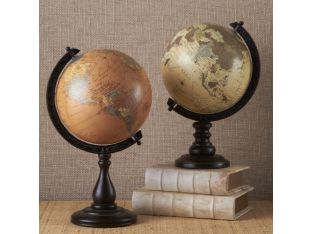 Set of 2 Decorative Globes - Cleared Décor