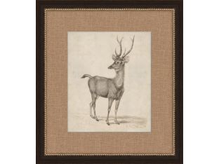 Antique Lone Deer 17.5W x 19.5H