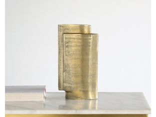 Set of 2 Brass Tiered Vases