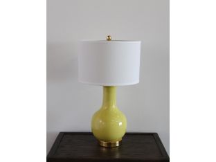 Yellow Ceramic Paris Lamp