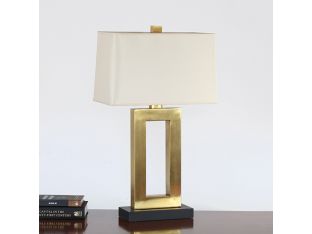 Antique Brass Rectangle Table Lamp