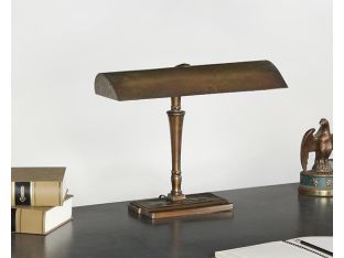 Vintage Ornate Brass Fluorescent Desk Lamp