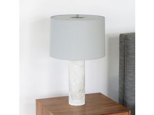 Ivory Marble Column Table Lamp