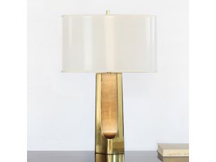 Brushed Brass On Brass Table Lamp
