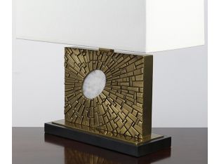 Brass And Rock Crystal Table Lamp