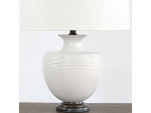 Matte Dove Ceramic Urn Table Lamp