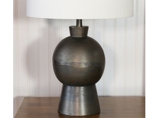 Textured Black Aluminum Table Lamp 