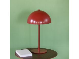 Matte Terracotta Table Lamp W/ Half Sphere Shade