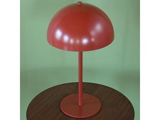 Matte Terracotta Table Lamp W/ Half Sphere Shade