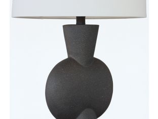 Black Natural Stone Like Table Lamp