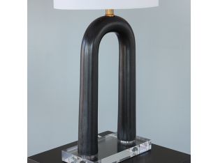 Faux Stone Arch Table Lamp on Acrylic Base