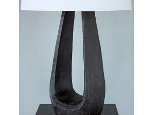 Black Open U-Shaped Table Lamp