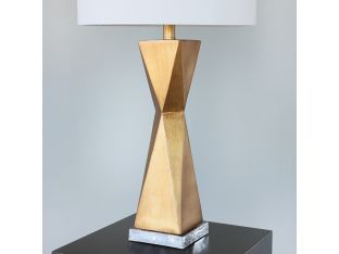 Brushed Gold Quadrangle Table Lamp