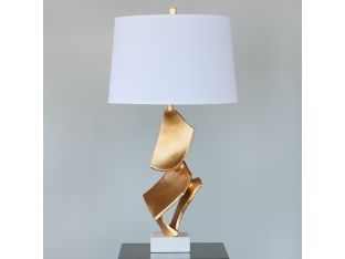 Gold Leaf Abstract Table Lamp