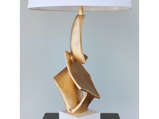 Gold Leaf Abstract Table Lamp