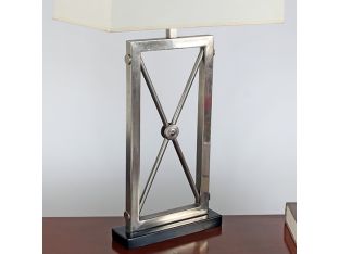 Antique Chrome X Base Lamp
