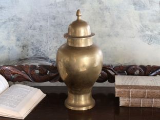 Large Vintage Brass Urn