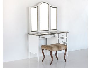 Navarre Beach Vanity in Gloss White with Iron Frost Trim