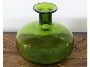 Small Green Glass Vase 