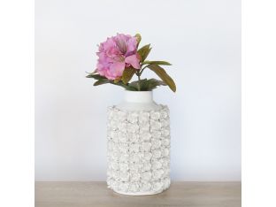 Small White Ceramic Floral Vase