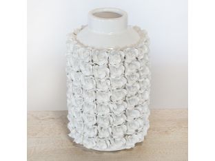 Small White Ceramic Floral Vase