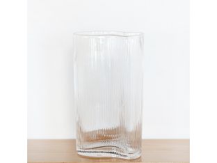Rippled Water Clear Vase