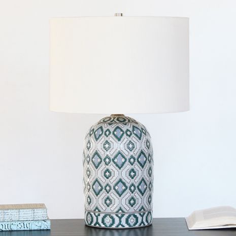 blue mosaic table lamp