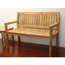 Classic Teak Bench with Back