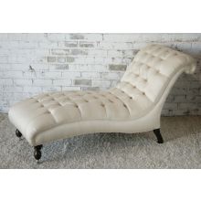 Mitchell Gold Earl Chaise in Tufted Vanilla Upholstery
