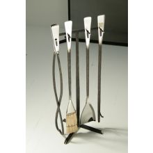Forged Steel Fireplace Tool Set