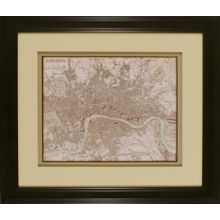 Sepia Map of London 26W x 22H