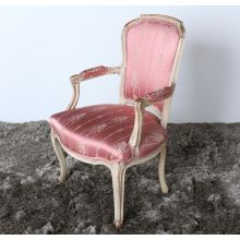 Antique Pink Silk Armchair