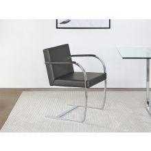 Brno Style Arm Chair in Gray Leather