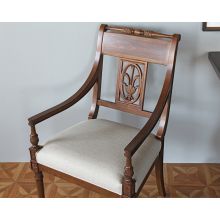 Turned Baton Carved Armchair